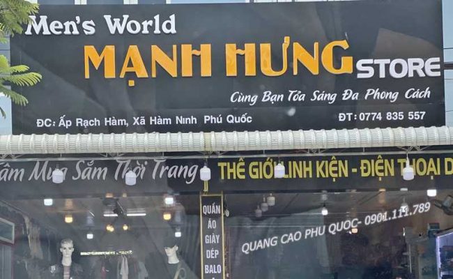 Hình ảnh làm bảng hiệu quảng cáo đẹp chuyên nghiệp tại Mạnh Hưng Phú Quốc